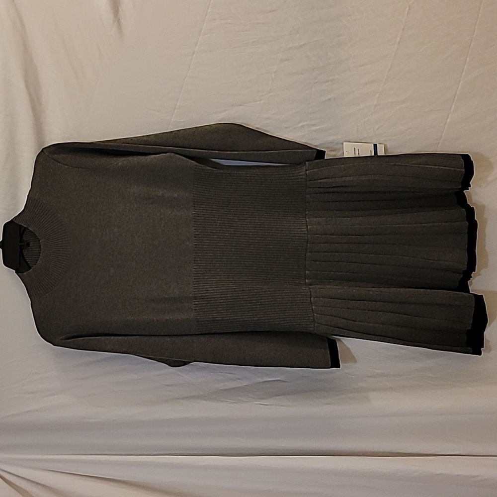 Taylor Heather Grey Mini Sweater Dress - Picture 9 of 11